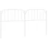 vidaXL Tête de lit métal blanc 200 cm