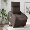 vidaXL Fauteuil inclinable de massage Marron Similicuir
