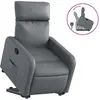 vidaXL Fauteuil inclinable Gris Similicuir
