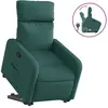 vidaXL Fauteuil inclinable vert foncé tissu