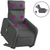 vidaXL Fauteuil de massage inclinable Gris foncé Tissu