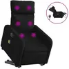 vidaXL Fauteuil de massage inclinable Noir Tissu