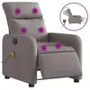 vidaXL Fauteuil de massage inclinable électrique Taupe Tissu