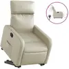 vidaXL Fauteuil inclinable Crème Similicuir