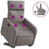 vidaXL Fauteuil inclinable de massage Taupe Tissu