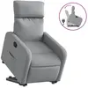 vidaXL Fauteuil inclinable électrique gris clair tissu