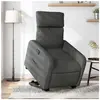 vidaXL Fauteuil inclinable électrique gris foncé tissu