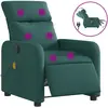 vidaXL Fauteuil inclinable électrique Vert foncé Tissu