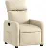 vidaXL Fauteuil inclinable électrique Crème Tissu