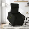 vidaXL Fauteuil inclinable de massage électrique Noir Tissu