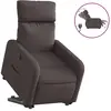 vidaXL Fauteuil inclinable électrique marron foncé tissu