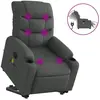 vidaXL Fauteuil de massage inclinable Gris foncé Tissu