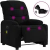 vidaXL Fauteuil de massage inclinable électrique Noir Tissu