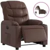 vidaXL Fauteuil de massage inclinable électrique marron similicuir