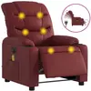 vidaXL Fauteuil de massage inclinable électrique rouge bordeaux