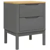 vidaXL Table de chevet FLORO gris 45x39x57 cm bois de pin massif