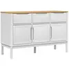 vidaXL Buffet FLORO blanc 114x43x74 cm bois massif de pin