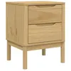 Table de chevet cire marron 45x39x57 cm Bois de pin massif Vidaxl Brun