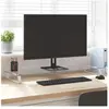 vidaXL Support de moniteur blanc 100x35x8 cm verre trempé et métal