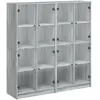 vidaXL Bibliothèque avec portes sonoma gris 136x37x142 cm