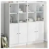 vidaXL Bibliothèque avec portes blanc 136x37x142 cm bois d'ingénierie