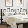 vidaXL Tête de lit métal noir 180 cm