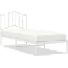 vidaXL Cadre de lit métal avec tête de lit blanc 80x200 cm