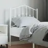 vidaXL Tête de lit métal blanc 75 cm