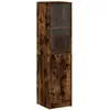 vidaXL Buffet avec porte en verre chêne fumé 35x37x142 cm