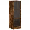 vidaXL Buffet avec portes en verre chêne fumé 35x37x109 cm