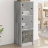 vidaXL Buffet avec portes en verre sonoma gris 35x37x109 cm