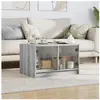 vidaXL Table basse avec portes en verre sonoma gris 68x50x42 cm
