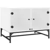 vidaXL Table basse avec portes en verre blanc 68,5x50x50 cm