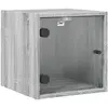 vidaXL Tables de chevet et portes vitrées 2pcs sonoma gris 35x37x35cm