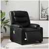 vidaXL Fauteuil de massage inclinable électrique noir similicuir