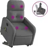 vidaXL Fauteuil de massage inclinable Gris foncé Tissu