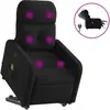 vidaXL Fauteuil de massage inclinable Noir Tissu