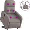 vidaXL Fauteuil inclinable de massage Taupe Tissu