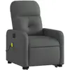 vidaXL Fauteuil inclinable de massage électrique Gris foncé Tissu