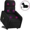 vidaXL Fauteuil inclinable de massage électrique Noir Tissu