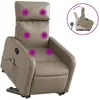 vidaXL Fauteuil inclinable de massage électrique cappuccino similicuir