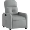 vidaXL Fauteuil inclinable électrique Gris clair Tissu
