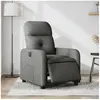 vidaXL Fauteuil inclinable électrique Gris foncé Tissu