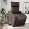 vidaXL Fauteuil inclinable de massage électrique marron similicuir