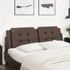 vidaXL Coussin de tête de lit marron 160 cm similicuir