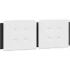 vidaXL Coussin de tête de lit blanc et noir 160 cm similicuir