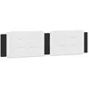 vidaXL Coussin de tête de lit noir et blanc 200 cm similicuir