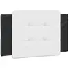 vidaXL Coussin de tête de lit noir et blanc 100 cm similicuir