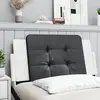 vidaXL Coussin de tête de lit noir et blanc 100 cm similicuir