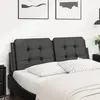 vidaXL Coussin de tête de lit noir 120 cm similicuir
